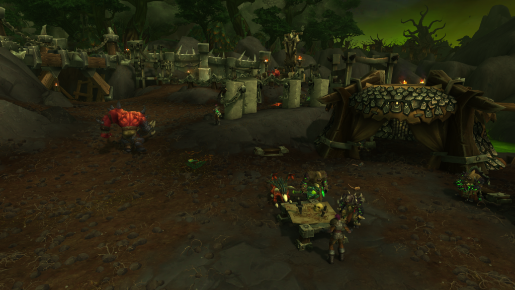 WoW Orcs are looking at the map